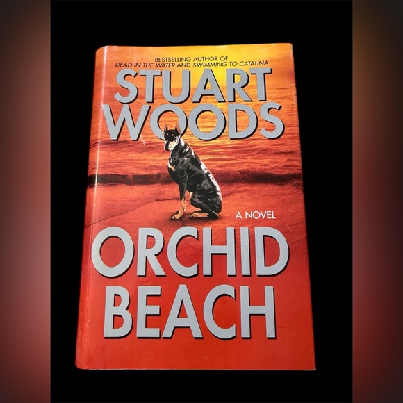 'Orchid Beach' Novel - Red hardcover Cover by Stuart Woods - Picture 1 of 4